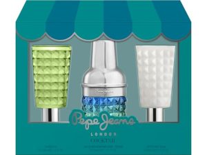 Pepe Jeans Cocktail Edition For Him Estuche Regalo Perfumes Hombre Pack de 3 Piezas Eau de Toilette 30ml, After Shave 50ml y Shower Gel 50ml Set Fragancia Cítrica, Amaderada y Especiada