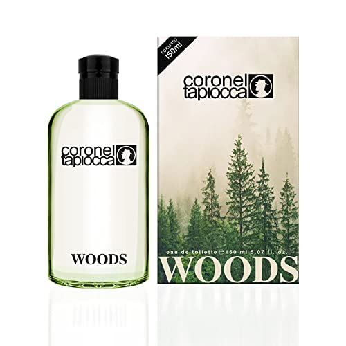 CORONEL TAPIOCCA - Woods 150 ml, Perfume Hombre, Masculino, Perfumada, Eau de Toilette Masculina, Fresca y Sofisticada, Fragancia de Larga Duración