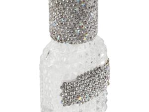 DECOMELODY Botella de Perfume Vacía con Atomizador Recargable de Cristal con Diamantes Portátil para Viajes Frasco de Fragancia para Mujer y Hombre para Aceites Esenciales