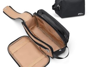 Neceser para Mujer y Hombre, Bolsa de Afeitado Resistente al Agua, Bolsa de Aseo de Viaje de Gran Capacidad, Accesorios de Viaje, Neceser de Maquillaje para Colgar (Negro)