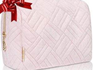 BOACAY Neceser de Maquillaje Grande, Bolsa de Aseo de Viaje, Mujer y Niña, Organizador para Bolso, Estuche para Cosméticos, Cepillos, Accesorios