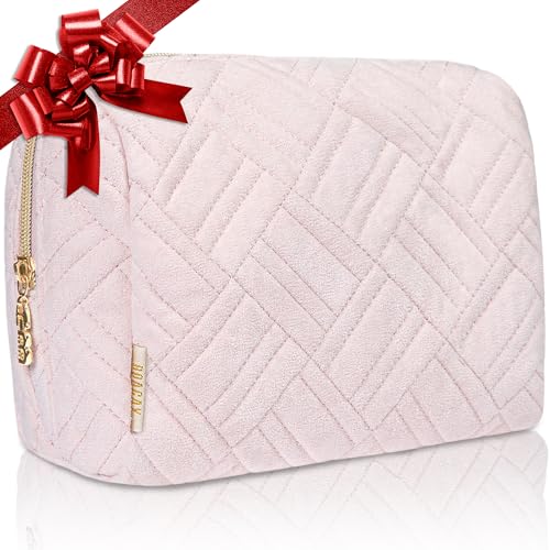 BOACAY Neceser de Maquillaje Grande, Bolsa de Aseo de Viaje, Mujer y Niña, Organizador para Bolso, Estuche para Cosméticos, Cepillos, Accesorios