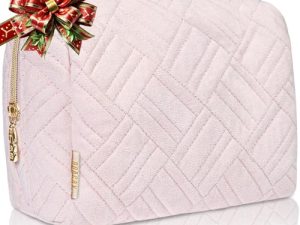 BOACAY Neceser de Maquillaje Grande, Bolsa de Aseo de Viaje, Mujer y Niña, Organizador para Bolso, Estuche para Cosméticos, Cepillos, Accesorios