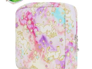 Desing Wish 1 Piezas Neceser Compresas Mujer Neceser Viaje Maquillaje Pequeño con Cremallera Makeup Bag Bolsa de Aseo Niña Bolsa de Almacenamiento Servilletas Sanitarias Regalos Navidad cumpleaños