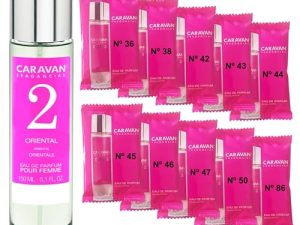 CARAVAN FRAGANCIAS Perfume de Mujer Nº2 de 150 ml + Set de 10 Viales de Fragancias femeninas distintas de Caravan para descubrir nuevos aromas