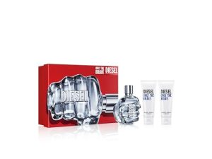 Diesel Only The Brave, Set de Regalo para Hombre, Eau de Toilette 125 ml + 2 Gel de Ducha Refrescantes 75 ml, Esencia Amaderada, Limón Fresco, Ámbar y Acorde de Cuero, Larga Duración