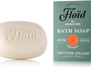 Floid Vetyver Splash Bath Soap, pastilla jabon de baño 100% vegetal, jabon con manteca de karite pura y lecticina y para proteger la piel y dejarla suave y flexible