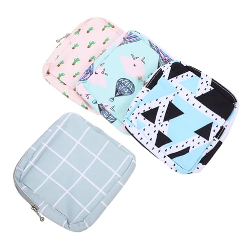 PLAFOPE 4piezas Bolsa Aseo Para Mujer Porta Tampones Portátiles Neceser Compresas Femeninas