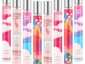 Set Regalo Perfumes de Mujer – 8 X 35 ml Mini Perfumes- Con Dulces Fragancias Florales y Frutales, Regalos originales para mujer, Ideal para Viajes, Regalo para Ti, Navidad, Nochevieja, San Valentín