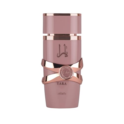 OFERTA: Lattafa Yara Elixir Eau de Parfum, diseño en rosa y oro, lujosa botella de cristal, perfume para mujer de 100 ml con oferta
