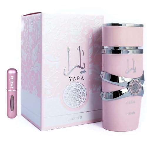 OPORTUNIDAD: Perfume Yara Original 100ML, Perfume Árabe para Mujer de Larga Duración, Eau da Parfum Importado desde Dubái, Incluye Atomizador Recargable 5ML, Fragancia Floral y Dulce con descuento