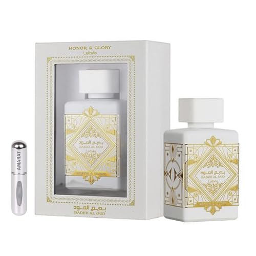 OPORTUNIDAD: Perfume Badee Al Oud Honor & Glory Original 100ML, Eau da Parfum Importado desde Dubái con Aas de Larga Duración, Incluye Atomizador Recargable 5ML al mejor precio