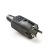 FAMATEL – Clavija 4,8mm I PVC goma I TT I 16A I 250V I Negro