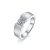 Whoiy 925 Sterling Silber Ringe Ringe Eheringe Gefrostet Abrasion Oberfläche mit Zirkonia als Geschenke für Herren Vater Freund Weißgold Gr.62 (19.7)