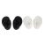 Modelo de Oreja de Silicona Izquierda Derecha, 2 Pares de Modelos de Oreja de Silicona Flexible para que Principiantes Practiquen (en y negro)