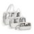BUTISHIYU Neceser de Aseo 3 Piezas Transparente, Bolsa de Cosméticos Impermeable con Cremallera Bolsa de Cosméticos, Bolsa TSA Avion Maquillaje para Mujeres Viajes Baño (Blanco)