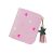 FuninCrea Cartera de Mujer con Colgante de Estrella, Monedero Mujer Pequeña Billetera Mujer de Cuero PU, Carteras Mujer Cartera Monedero Mujer con Cremallera y Patrón de Corazón Bordado (Rosa)
