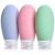 Opret Botellas de Viaje Silicona 3 Pack, Botes Rellenables Viaje de 100ml a Prueba de Fugas para Gel, Champús, Lociones y Artículos de Tocador, FDA Certificado Sin BPA