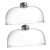 MAGICLULU 2 Piezas cubierta de plástico transparente fundas protectoras para postres cúpula de cristal vidrio cubiertas protectoras de alimentos cubre platos en forma de campana