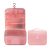 Qwesure Xixi Bolsa de viaje bolsa de cosméticos con gancho portátil de gran capacidad mujer bolsa de aseo seco húmedo separación bolso, Rosa., Casual