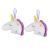 BAZEITFLOW 2 piezas Esponjas de Baño Unicornio Esponja Exfoliante Suave para Ducha y Baño Diseño de Dibujos Animados Adecuada para Adultos y Limpieza Profunda y Rica Blanco