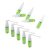 POPETPOP 10 piezas Botellas Spray Recargables Pulverizador Nasal Plástico Verde Diseño Anti-fugas para Cosméticos Viaje Hogar Oficina