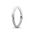 Pandora ME Anillo de plata de ley con engaste pavé y blanco con esmalte blanco y circonitas cúbicas transparentes, talla 56