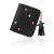 FuninCrea Cartera de Mujer con Colgante de Estrella, Monedero Mujer Pequeña Billetera Mujer de Cuero PU, Carteras Mujer Cartera Monedero Mujer con Cremallera y Patrón de Corazón Bordado (Negro)