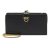 Pinko Continental Ternero Shiny Vintage, Accesorio de Viaje-Billetera para Mujer, Z99q_Negro-Antiguo Gold, U
