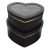 FRCOLOR 2 Piezas Cajas de Forma de para San Valentín con Ventana Transparente Cajas Negras para Flores y Presentes para Decorar y Sorprender Ocasiones Especiales