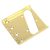 Placa de Puente de Guitarra de 4 Cuerdas, Mejora la Durabilidad del Ajuste de Entonación Placa Decorativa de Puente de Silla de Guitarra para Fiesta (GA395 Oro)