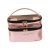 PAMINGONO Neceser De Maquillaje Transparente De Doble Capa En Color Metálico Bolsa Multifuncional De Viaje para Cosméticos y Aseo Organizador Impermeable con Asa para Mujeres