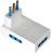 Poly Pool PP2347 Tipo L (IT) Tipo L (IT) Azul, Color blanco adaptador de enchufe eléctrico – Adaptador para enchufe (Tipo L (IT), Tipo L (IT), 10 A, Azul, Blanco, 80 mm, 130 mm)