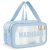 Boic Neceser Viaje, Neceser Transparente, Bolsa De Cosméticos Impermeable Bolsas De Aseo Bolsa De Cosméticos Impermeable para Viajes, Almacenamiento, Baño (Azul, M)