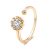 YAZILIND Anillo de Compromiso de Las Bodas de Las Mujeres Anillo de Compromiso de la Promesa del Zirconia cúbico Plateado Oro 18K Tamaño del Regalo de la joyería del día de Madre 16,5