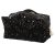 CRILSTYLEO Bolsa De Aseo para Mujer con Detalle De Lentejuelas Organizador De Maquillaje Compacto Gran Capacidad Almacenamiento Portátil Color Negro