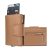 RAYKONG Cartera Tarjetero Bloqueo RFID/NFC para Hombre y Mujer | Porta Tarjetas Aluminio automática Pop-up | Billetera con Monedero Fibracarbono (Marrón)