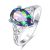 Honghu lágrima Amatista topacio Piedras Preciosas 925 Anillo de Plata esterlina Regalo de Compromiso para Mujeres Multicolor # 6