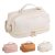 Bolsa de cosméticos de gran capacidad, bolsa de maquillaje de viaje de doble capa, bolsa de aseo portátil e impermeable para mujeres y niñas, White