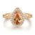 Whoiy 925 Sterling Silber Ringe Hochzeitsring Träne Tropfen mit Zirkonia mit Schmuckbeutel Rose Gold Gr.60 (19.1)