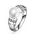Stfery Alianzas Boda, Anillos Pareja Plata Chapado en Plata Redonda Blanco Anillo Mujer Bisuteria para Boda, Tamaño 17