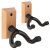 NUOSIYA Soporte Guitarra Pared 2 Piezas, Universal Colgador Guitarra Madera para Mandolina, Bajo, Banjo, 360° Ajustable Gancho Hanger Exhibición para Guitarras, Accesorios Guitarra con Metal Marco
