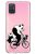 Oihxse Cristal Compatible con Samsung Galaxy A80/A90 Funda Ultra-Delgado Silicona TPU Suave Protector Estuche Creativa Patrón Panda Protector Anti-Choque Carcasa Cover(Panda A10)