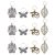 LALAFINA 24 Piezas Adornos Colgantes De Rastas Anillos De Joyería Para El Cabello Rastas Puños De Metal Anillo Para Mujer Anillos De Mujer Perder Caparazón Colgante Grande Aleación De Zinc