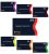 Boxiki Travel Fundas de Bloqueo RFID para Pasaporte y Tarjetas de crédito (Navy Blue – 7 pcs)