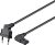 Goobay 73020 – Cable de alimentación con enchufe europeo, 3 m, color negro
