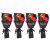 4 PCS Bouquet de flores de jabón de rosa exquisito, día de San Valentín romántico, jabón artificial de pétalos de rosa para la decoración de la oficina.