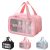 Namenand Neceser Viaje, Bolsa de Aseo Transparente Avion, Impermeable de Gran Capacidad Neceser Maquillaje, Bolsa de Aseo con asa para Hombre y Mujer Accesorios de Viaje de Gimnasio – Rosa