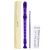 World Rhythm Flauta dulce soprano escolar de 3 piezas, incluye barra de limpieza, tabla de dedos y bolsa de transporte, color morado – World Rhythm WR-804