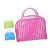 PENIKOKO 3Piezas Bolsa de Aseo Transparente Neceser de Viaje para Cosméticos y Artículos de Baño Organizador Compacto Rojo Verde y Azul para Mujeres y Hombres